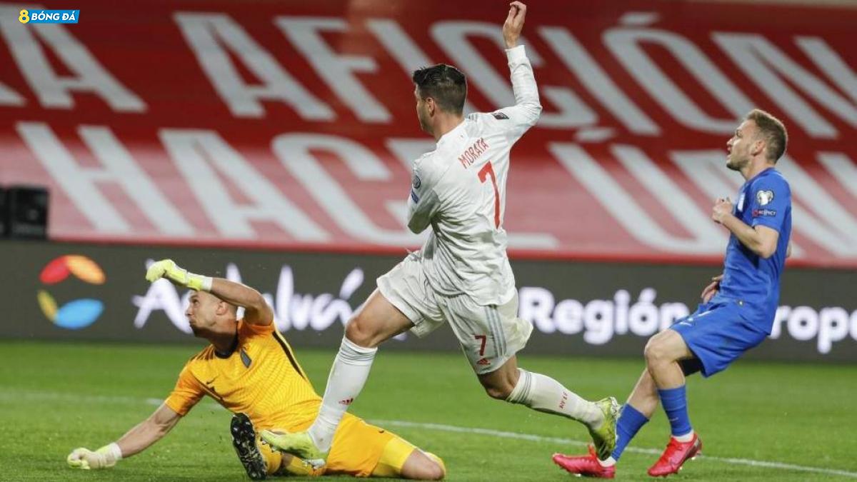 Morata mở tỷ số cho Tây Ban Nha