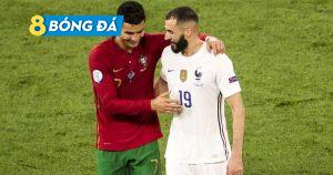 Ronaldo và Benzema vừa có cú đúp bàn thắng trong trận Pháp 2-2 Bồ Đào Nha