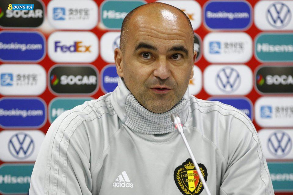 HLV Roberto Martinez trong buổi họp báo trước trận Bỉ vs Bồ Đào Nha