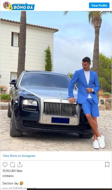 Ronaldo đăng dòng trạng thái đầy ẩn ý