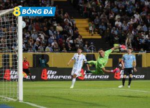 Di Maria ghi bàn đẹp mắt vào lưới Uruguay