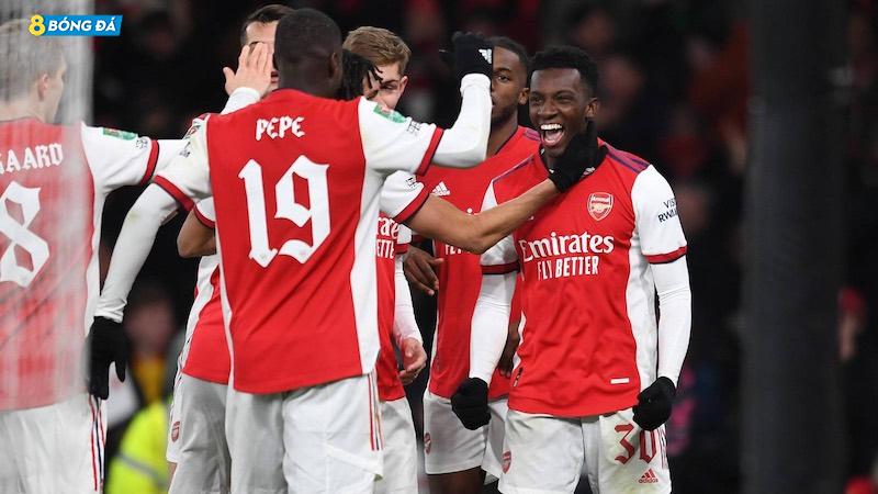 Eddie Nketiah đóng góp 3 bàn thắng cho Arsenal