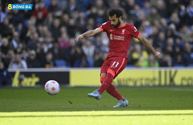 Salah chạm mốc 20 bàn cho Liverpooltại Premier League 2021/22.