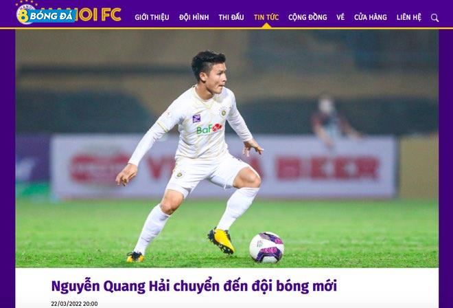 CLB Hà Nội chính thức thông báo chia tay Nguyễn Quang Hải