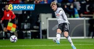 Werner vừa mới ghi bàn cho tuyển Đức